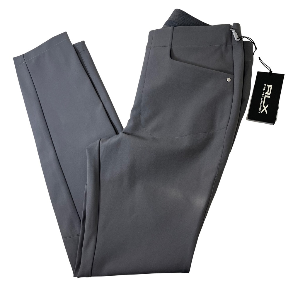 New RLX Ralph Lauren Golf Pants Womens 2P Gray Stretch Slim Fit Performance Gorp